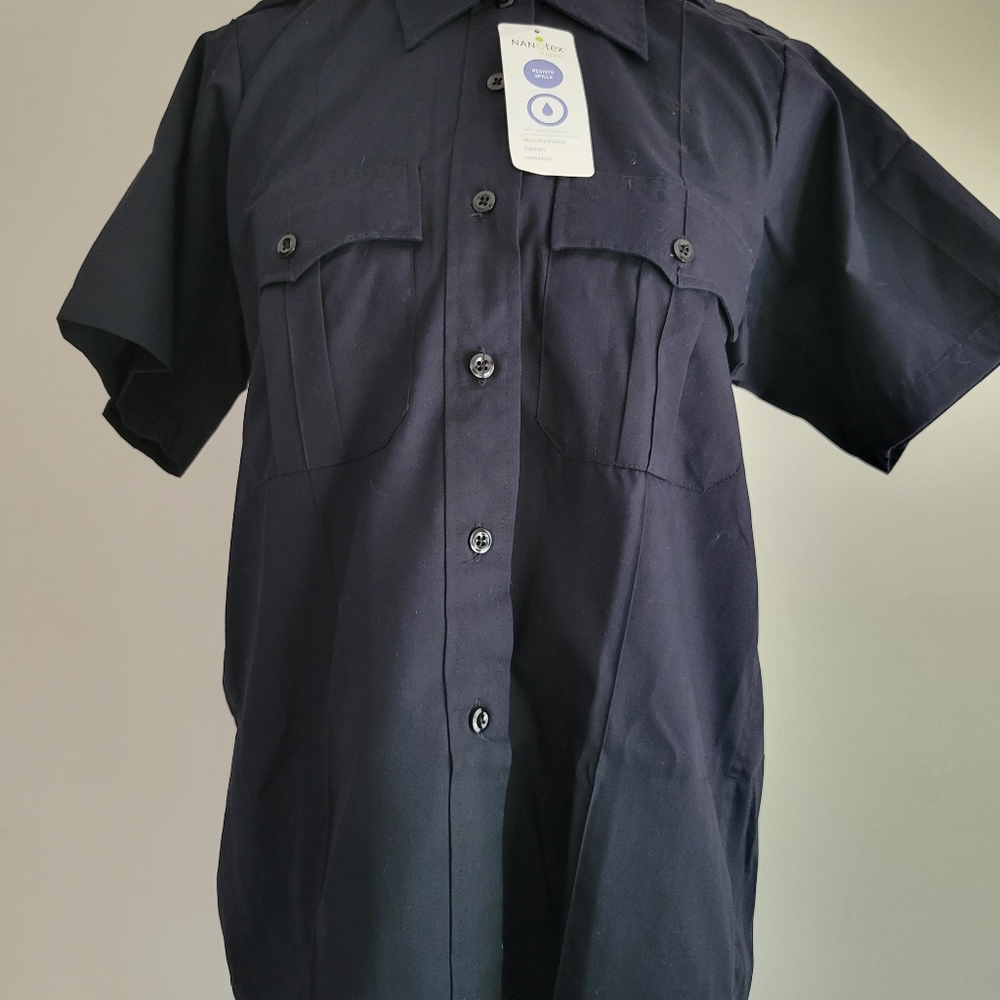 WOMEN'S Navy Blue Short Sleeve Police and Security Shirts  Many Sizes